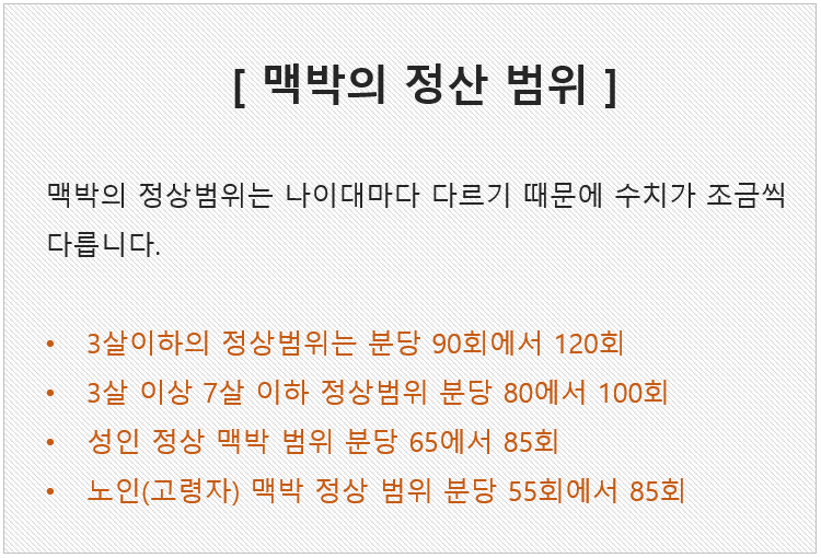 성인 정상 맥박수 2