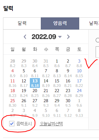 음력양력변환기 3